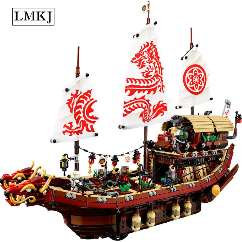 

Lepin Destiny's Bounty of Ninjagoed Movie Building Blocks Bricks Boy Toys Compatible with Legoingly 70618 for Children Gifts