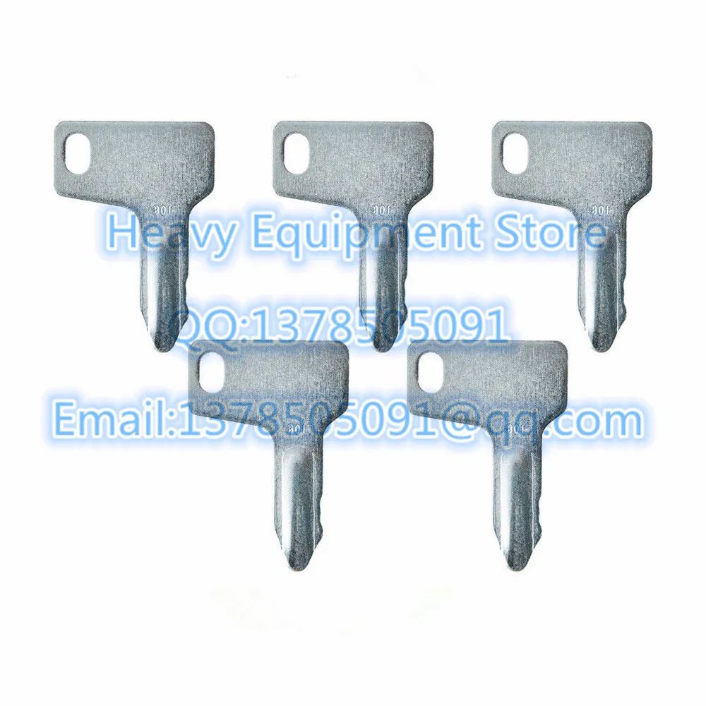 

5 PCS 301 key For Yanmar Takeuchi Heavy Equipment Ignition Starter Switch Grader Dozer Excavator