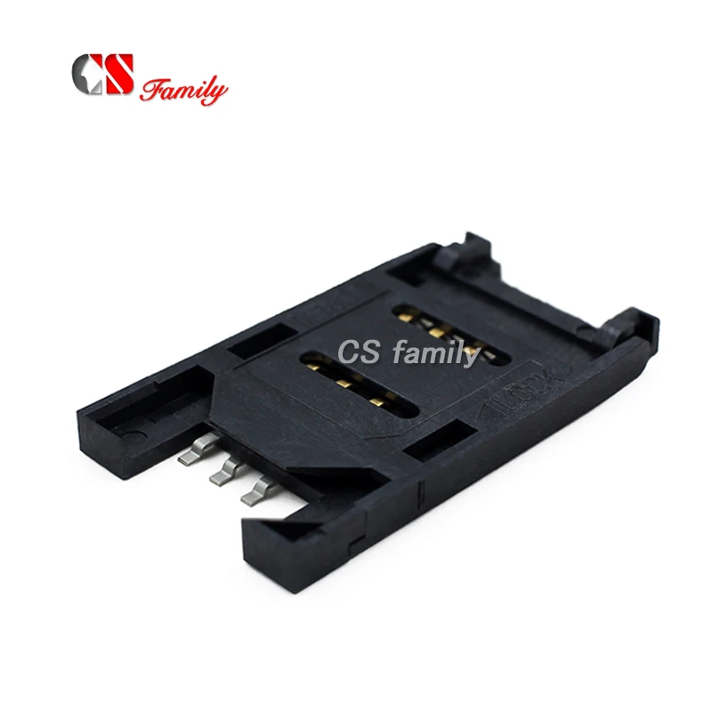 

SIM Card Solts Connector 6-pin Mobile Phone Sim Card Holder 6P gold plated all plastic