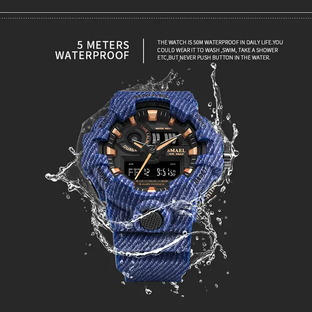 SMAEL Brand Luxury Cowboy Sport zegarek nowy mężczyźni Military Zegarki Analog Army cyfrowy Writwatch 8001 wodoodporny zegar mężczyźni Watch tanie i dobre opinie Quartz Wristwatches Complete Calendar Shock Resistant Rattrapante Stop Watch LED display Auto Date Water Resistant Chronograph Back Light Multiple Time Zone Alarm Perpetual Calendar SMAEL Brand Luxury Cowboy Sport zegarek nowy mężczyźni Military Zegarki Analog Army cyfrowy Writwatch 8001 wodoodporny zegar mężczyźni Watch tanie i dobre opinie Quartz Wristwatches Complete Calendar Shock Resistant Rattrapante Stop Watch LED display Auto Date Water Resistant Chronograph Back Light Multiple Time Zone Alarm Perpetual Calendar