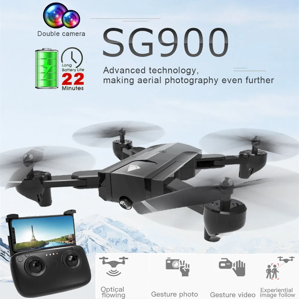 SG900 Радиоуправляемый квадрокоптер с камерой Wifi FPV селфи Дрон HD высота удержания