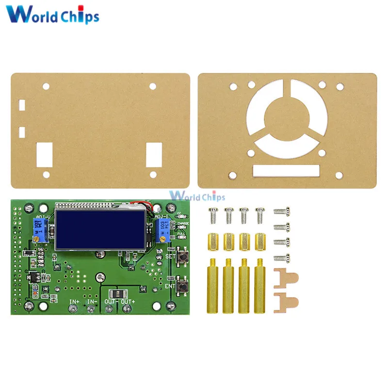 10A DC-DC Регулируемый CC CV понижающий модуль питания ЖК-дисплей двойной дисплей+ чехол DC-DC повышающий преобразователь