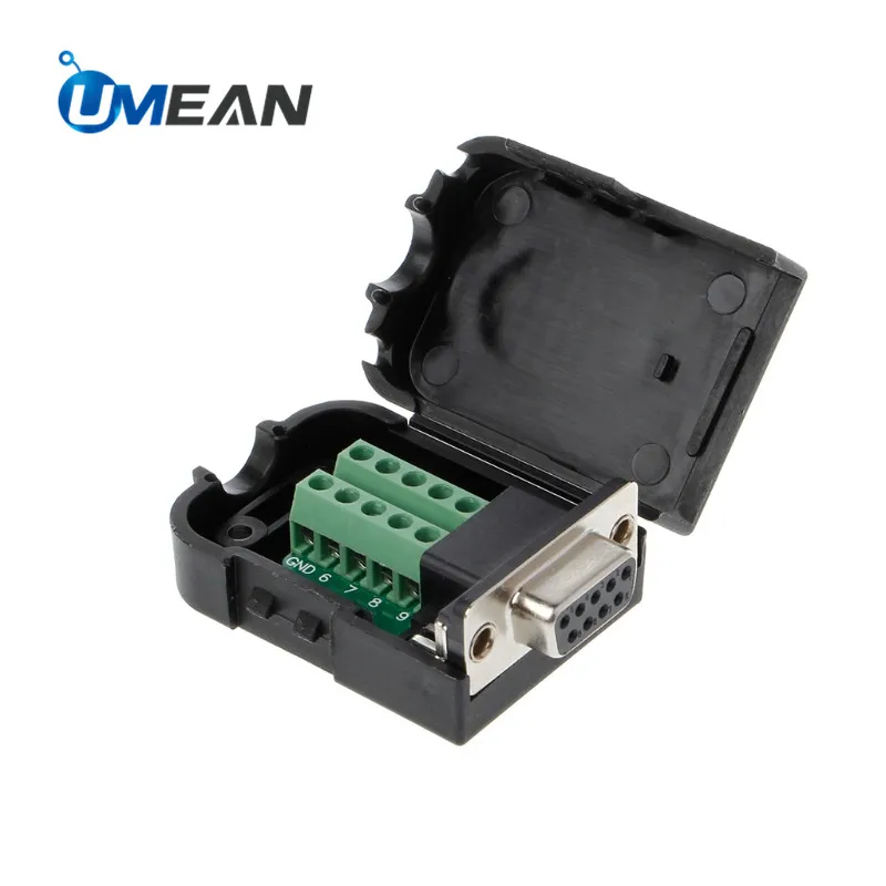pegada do conector fêmea db9