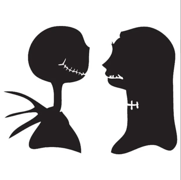 

25cm wide Two Jack Skellington Die Cut Vinyl Car Styling Decal Art Car Trunk Bumper Stickers Rear Windshield Cartoon Decor L122