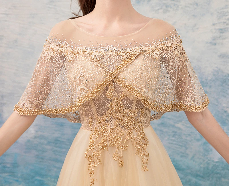 Вечерние платья Ever Pretty Lace без рукавов вечерние длинные торжественные платья цвета шампанского Вечерние платья женские элегантные платья Robe De Soiree