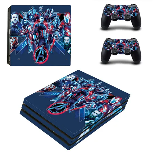 Мстители Капитан Америка Халк PS4 про кожу виниловая наклейка, стикер для Playstation 4 консоли и 2 контроллеры PS4 про кожу Стикеры - Цвет: KYSP4P-0623