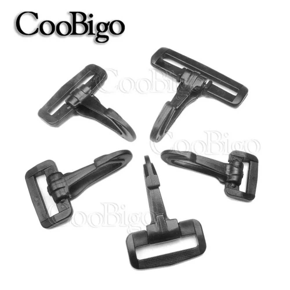 

2pcs 19mm~51mm Webbing Strong Olecranon Hook Plastic Snap Hooks Rocker Style Wear-resisting For Backpack Strap Lanyard Buckles