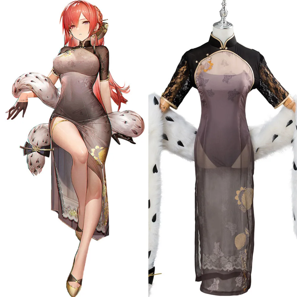 

Azur Lane HMS Monarch Cosplay Costume Kimono New Year Skin Adult Women Girls Halloween Carnival Cosplay Costumes