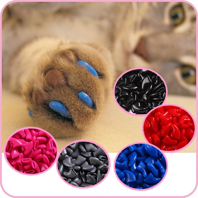 5X... 100 pcs Soft Cat Nail Caps for Cats Claws 5X Different Random Colors 5X... 100 pcs Soft Cat Nail Caps for Cats Claws 5X Different Random Colors