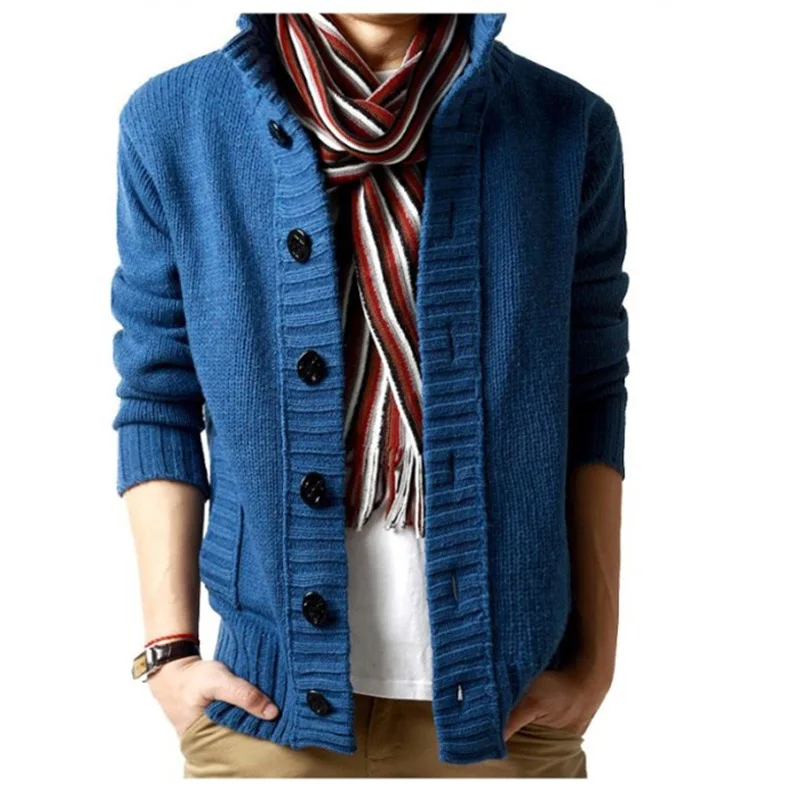 Foreign Autumn Winter Male Fund Cardigan Cardigan Man Korean Loose Coat