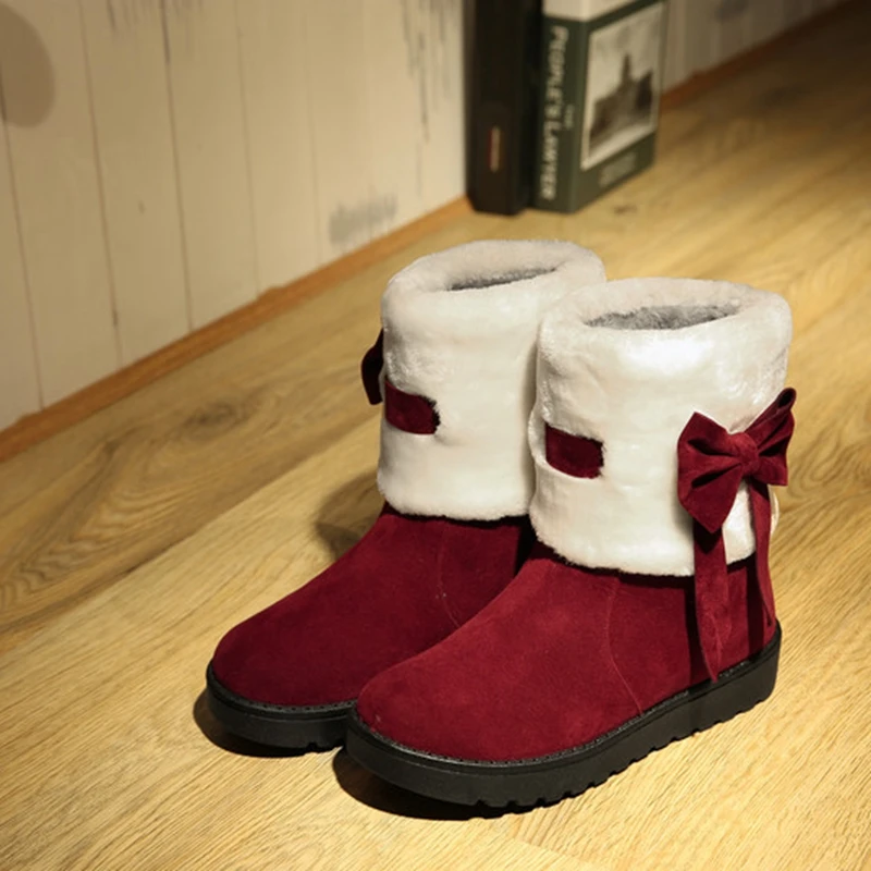 ASILETO/женские зимние ботинки; меховые ботильоны на платформе; женская теплая хлопковая обувь; полусапожки с бантом; botas botines; обувь; A811