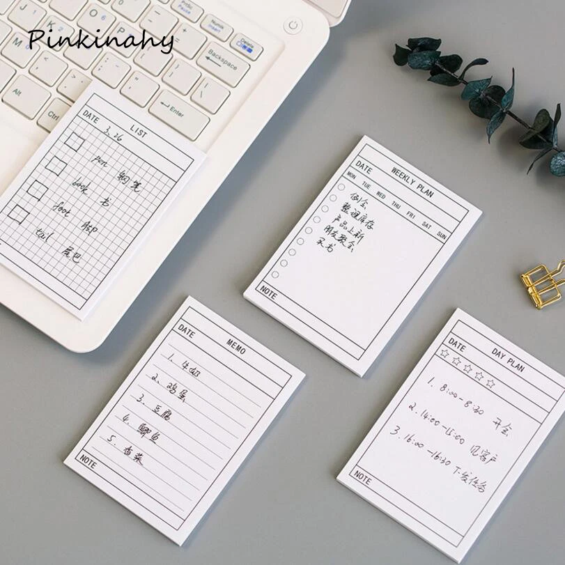

Weekly Check List Work Planner Sticky Notes Post Memo Pad School Supplies Planner Stickers Paper Bookmarks Stationery BQ006