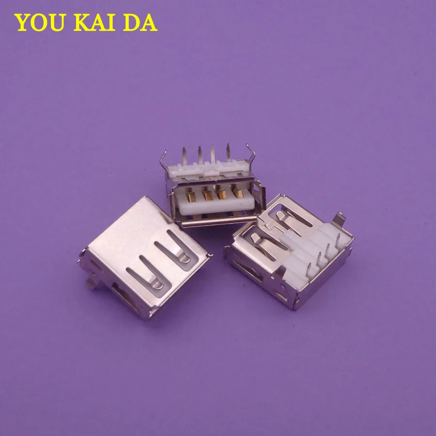

5-100pcs/lot Female 2.0 USB Connector Socket Power Data Jack white for Comput Desktop chassis front panel interface charger used