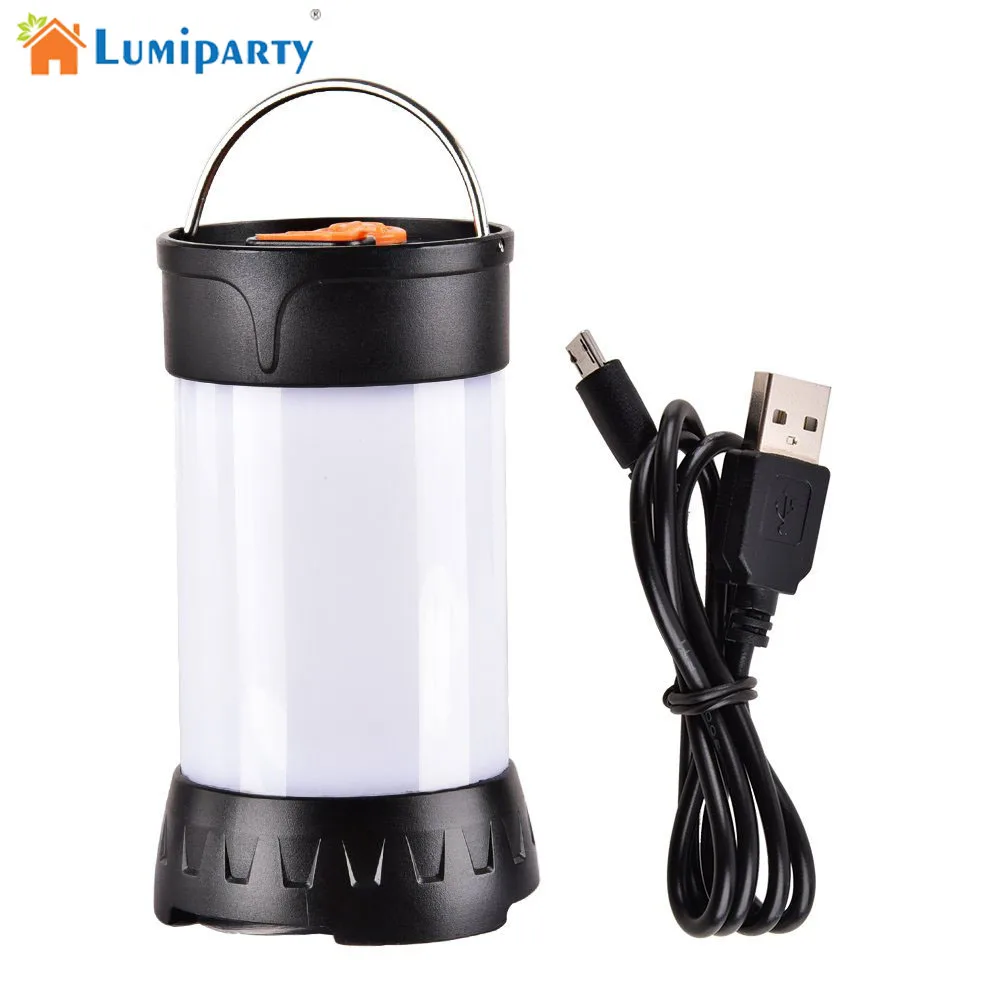 Lumiparty светодиодный фонарь для кемпинга USB перезаряжаемая Палатка Лампа 5 режимов Открытый фонарь с магнитной основой для кемпинга