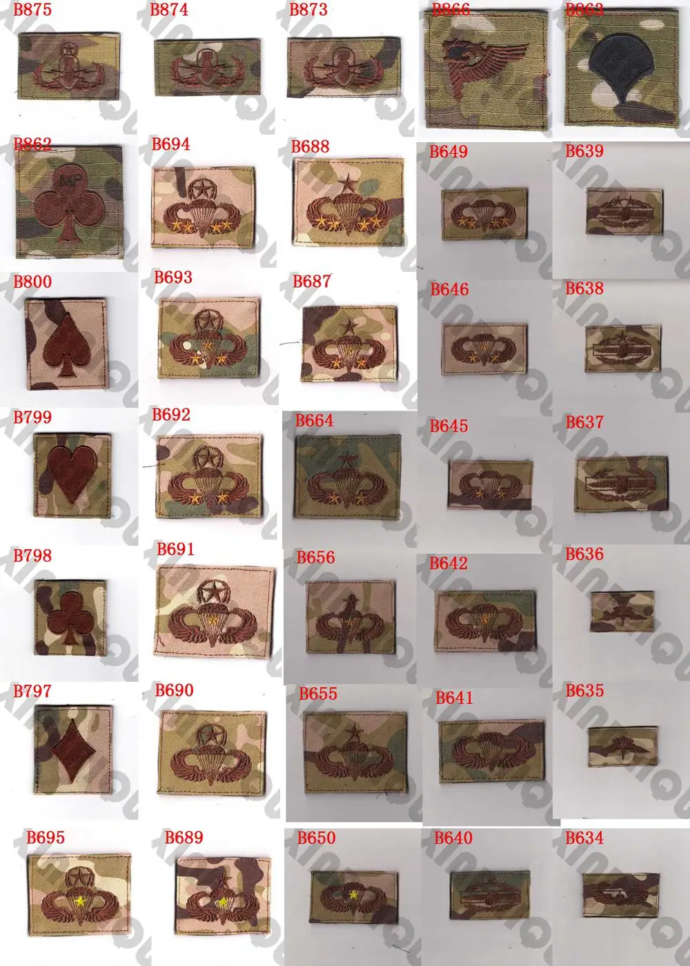 Ricamo Patch Multicam U.S.Army Navy Airforce Skills Tattico Militare