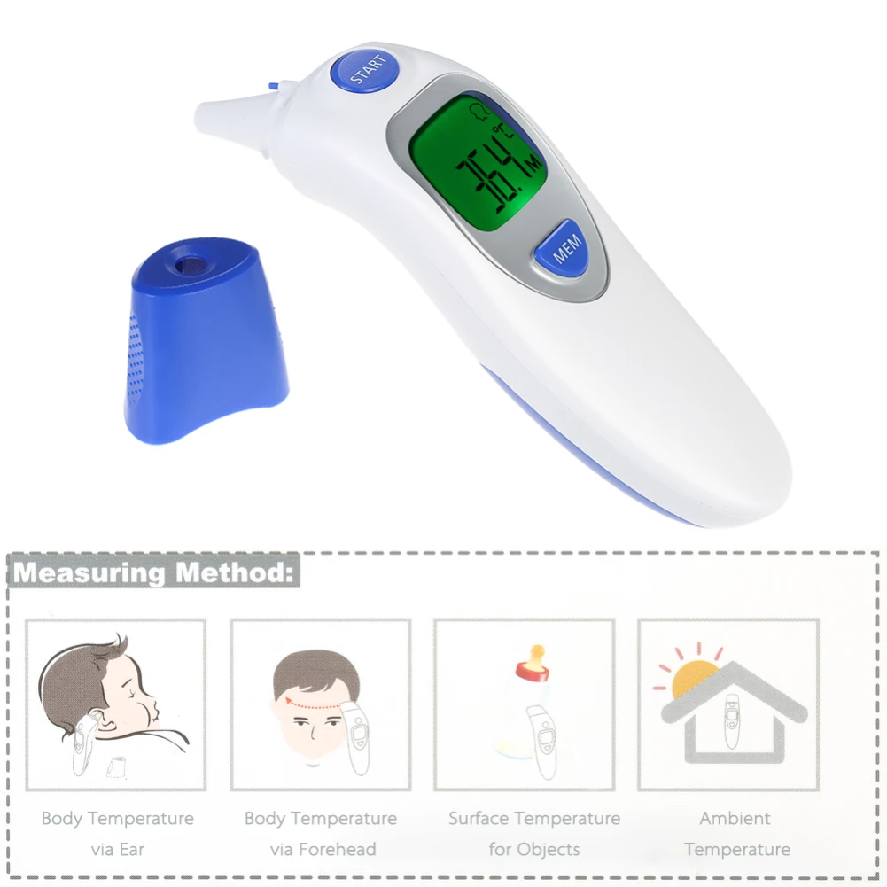 Детский цифровой термометр инфракрасный ИК ЖК-дисплей Электронный Инфракрасный двойной режим лоб ухо взрослый уход за телом Детский термометр Measureme