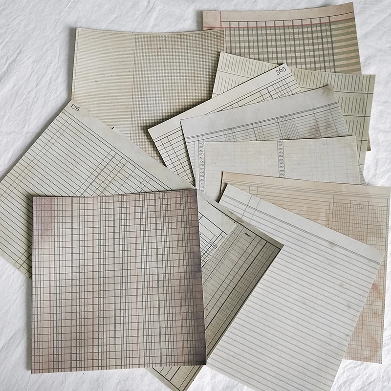 

12pcs/lot Retro Lattice Background Material Old Grid wrapper Paper Decorative Sticker DIY Scrapbooking planner Diary Album