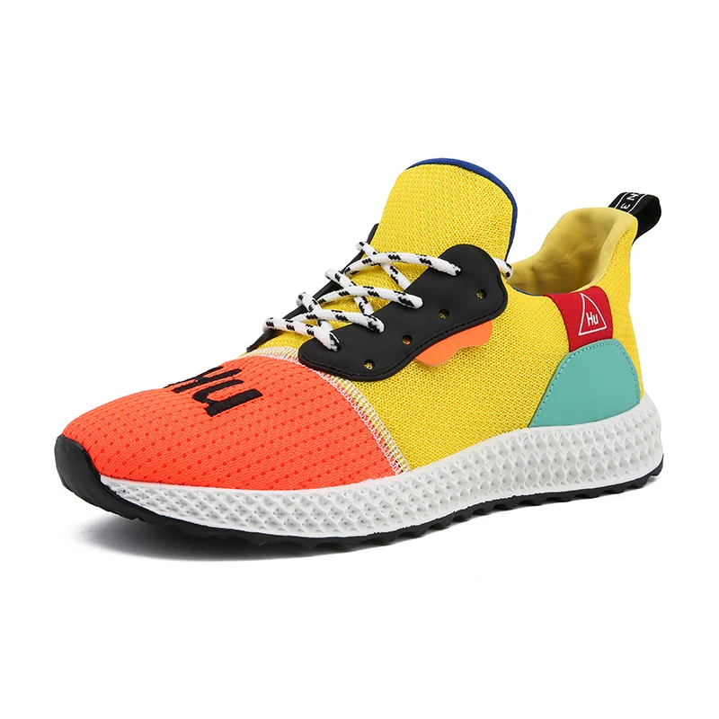 

Men's Casual Shoes Comfortable Breathable Tide Shoe Skate Sneakers Leisure Outdoor Luxury Sportswear Footwear Orange Size 39-44