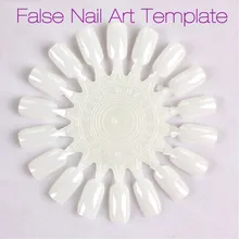 2 Шт. Белый Очистить Накладные Ногти Дисплей Шаблон Nail Art Блеск акриловые Практика Колеса Board DIY Ногтя Инструмент Аквариум Советы 2016 новый