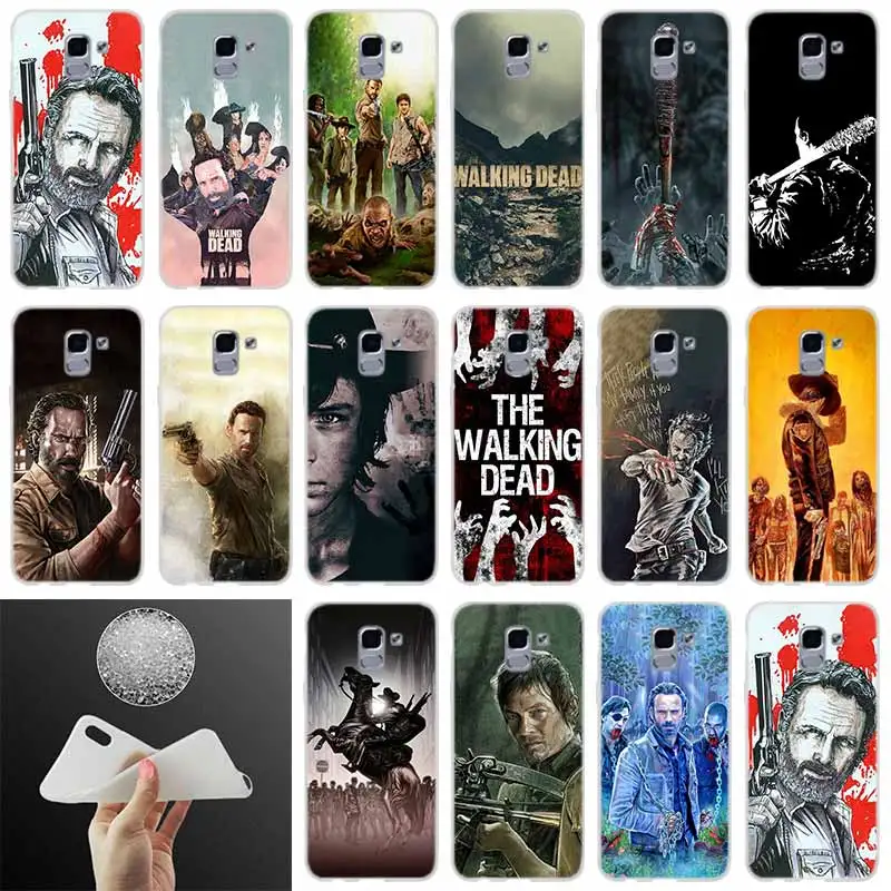 

silicone Phone case Cover walking dead pattern FOR Coque Samsung Galaxy J6 J4 J8 J7 2018 Plus J3 J5 J7 Prime Pro 2017 2016 Casse