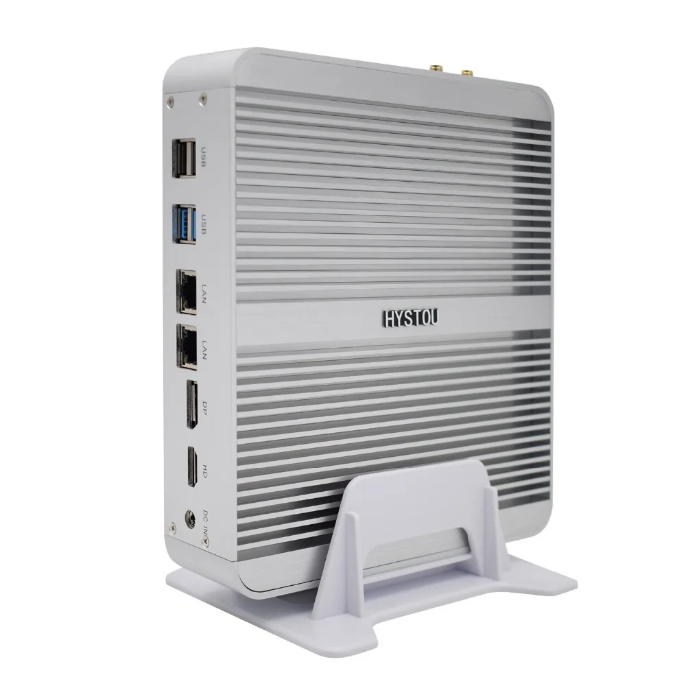 Hystou Kaby Lake minipc Windows 10 безвентиляторный мини ПК Linux pfsense 4K HD HTPC Micro Desktopi5 7260U игровой компьютер DDR4