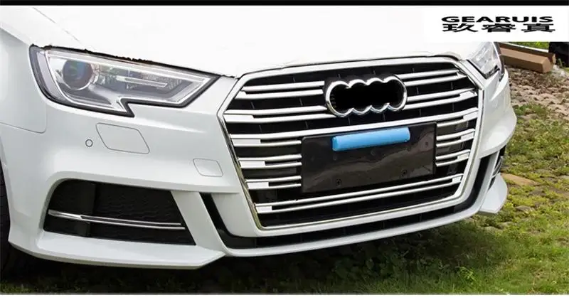 Стайлинг автомобиля хромированная антиблокировочная система передних тормозов Воздушная решетка отделка полосы для Audi A3 седан авто аксессуары декоративный бампер блестки крышка наклейки