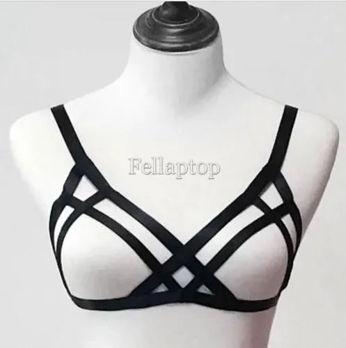 Super Sexy Chic Эластичный Нейлоновый Ремень Body Harness Кейдж Бюстгальтер Топ Клубная