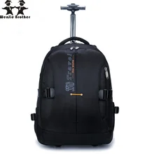 wenjie brother new large capacity rollingBackpack Bag business men and women boarding water repellent trolly luggage bags travel
