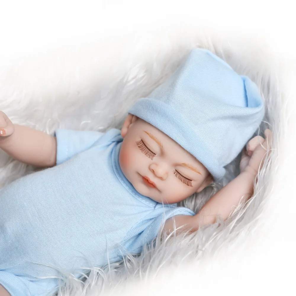 

Soft Real Cheap Dolls Full Silicone Bebes Reborn Baby Doll Born 2018 New 10 inch 25 cm Mini Toy Gift For Girl Children Sale