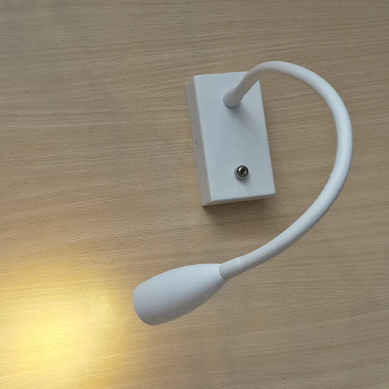 

Topoch Flexible Reading Lamp LED 3W with On/Off Switch Hard Wired Built-in Driver Tapered Head Focusing Lens 100-240V DC12V/24V