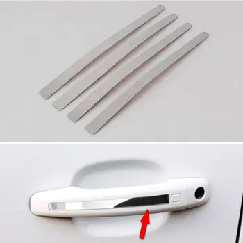 

4pcs Stainless Steel Chrome Car Door Handle Cover Exterior Frame Trim New Fit for AUDI A4L Q3 Q5 Q7 Accessories Car Styling