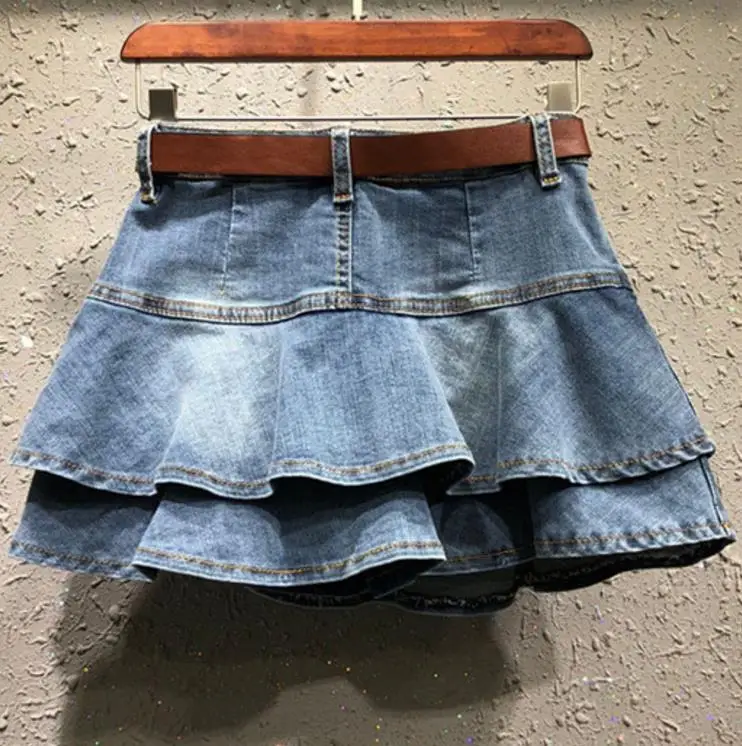2018 Летнее нарядное джинсовая юбка Для женщин юбки модные эластичные джинсы юбка лидер Для женщин деним Мини-юбки