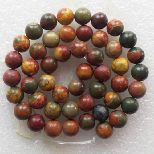

(1 Strand/lot) Wholesale Natural Picasso Jaspers Round Loose Bead 15.5inch 10mm Free Shipping Fashion Jewelry ZY3266