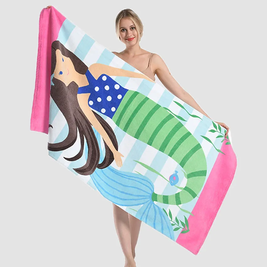

Cartoon Big Size 160*80cm Beach Towels Summer Super Large Cotton for Adults Kids Bathroom Bath Shower Towels toallas de ducha