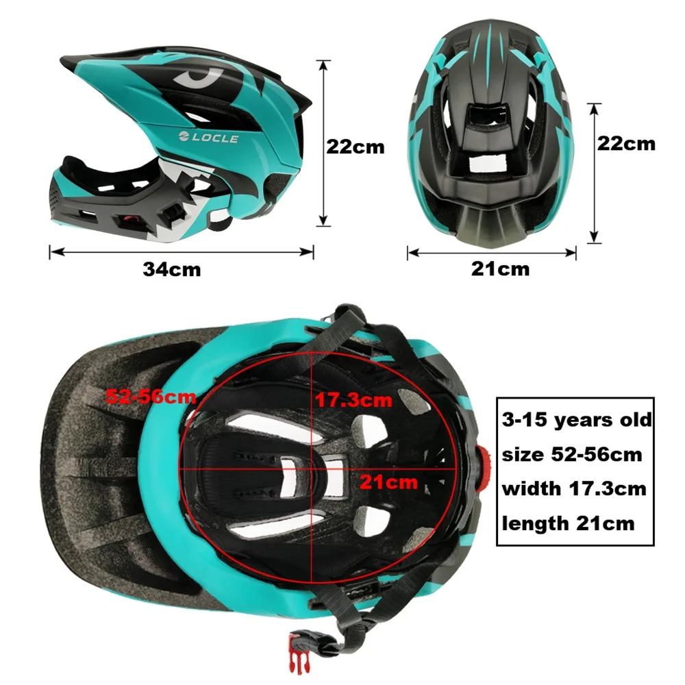 LOCLE 50-57 см детский шлем для езды на велосипеде двойного назначения детский велосипед шлем DH MTB дорожный шлем для горного катания