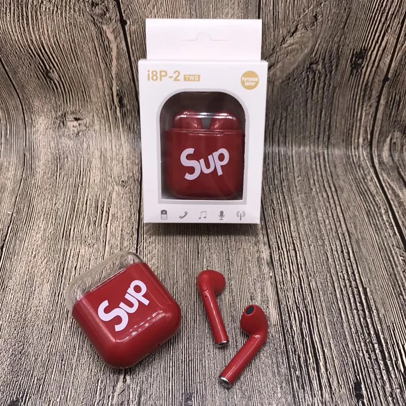 

New red i8P TWS Wireless Bluetooth Headphone Earbuds Earphones For iPhone X Android samsung s7 s8 s9 auriculares bluetooth