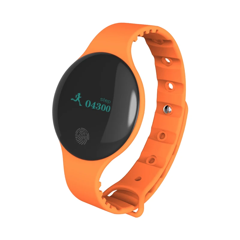 Новые Детские стильные спортивные фитнес-часы, умный Браслет, трекер активности, шагомер, носимое устройство, PK Fit-Bit H8 Smart Band - Цвет: Оранжевый