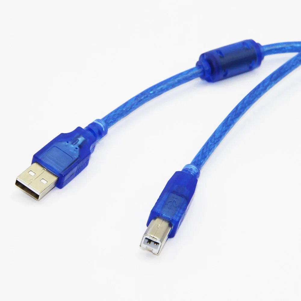 Кабель для принтера Bochara USB 2 0 Type A папа B фольга + плетеное экранирование