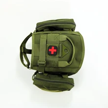 Upgraded MOLLE Service Dog Vest K9 Dog Harness Tactical Dogs Traning Vest With 2 Pouch Bags Military Gear Adjustable M L Size