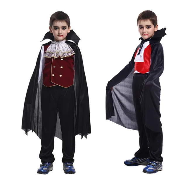 kids anime vampire family costumes children halloween costume boys vampire prince cosplay carnival party cosplay fantasia