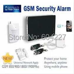 

10sets/lot New iOS & Android Apps Support Intelligent Wireless Burglar GSM Home Security Alarm System, Quad Band SG-172