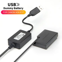 ACK-E18 DR-E18 Мощность адаптер USB кабель LP-E17 манекен Батарея для цифровой однообъективной зеркальной камеры Canon EOS 750D 760D 77D 800D 200D Rebel SL2 поцелуй X8i T6i T6S