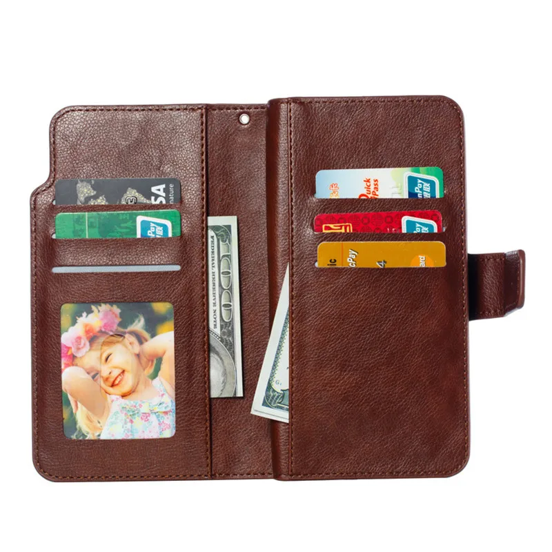 محفظة جلدية الهاتف حقيبة لهاتف سامسونج S7 S7 حافة S8 s9 plus ملاحظة 8 9 الهاتف المحمول لوحة قوس البنك بطاقة الصورة framep فتحة الوجه