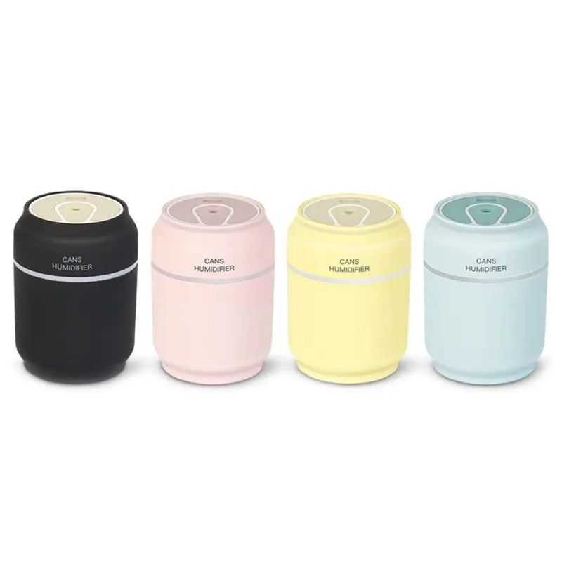 

Multi-Function Mini Can Air Humidifier With LED Night Light Mist Maker