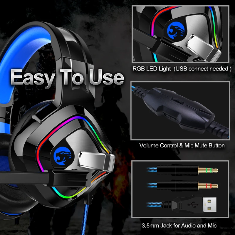 Игровая гарнитура casque проводной ПК стерео наушники с гарнитурой микрофоном для