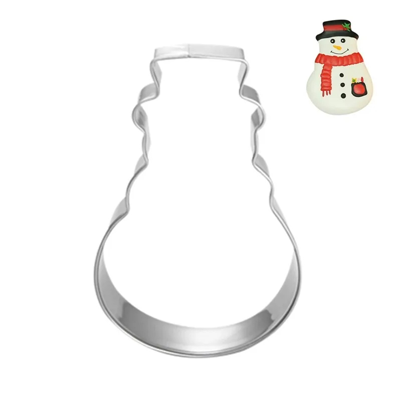 DZ119_Christmas Snowman Cookie Tools Cutter Mould Biscuit Press Icing Set Stamp Mold Dessert Tools Kitchen Gadgets Wholesale Lot (1)