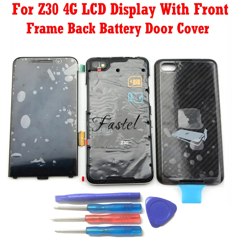 

For BlackBerry Z30 4G New Original LCD Display Touch screen + Front Frame housing + back battery cover + Tools