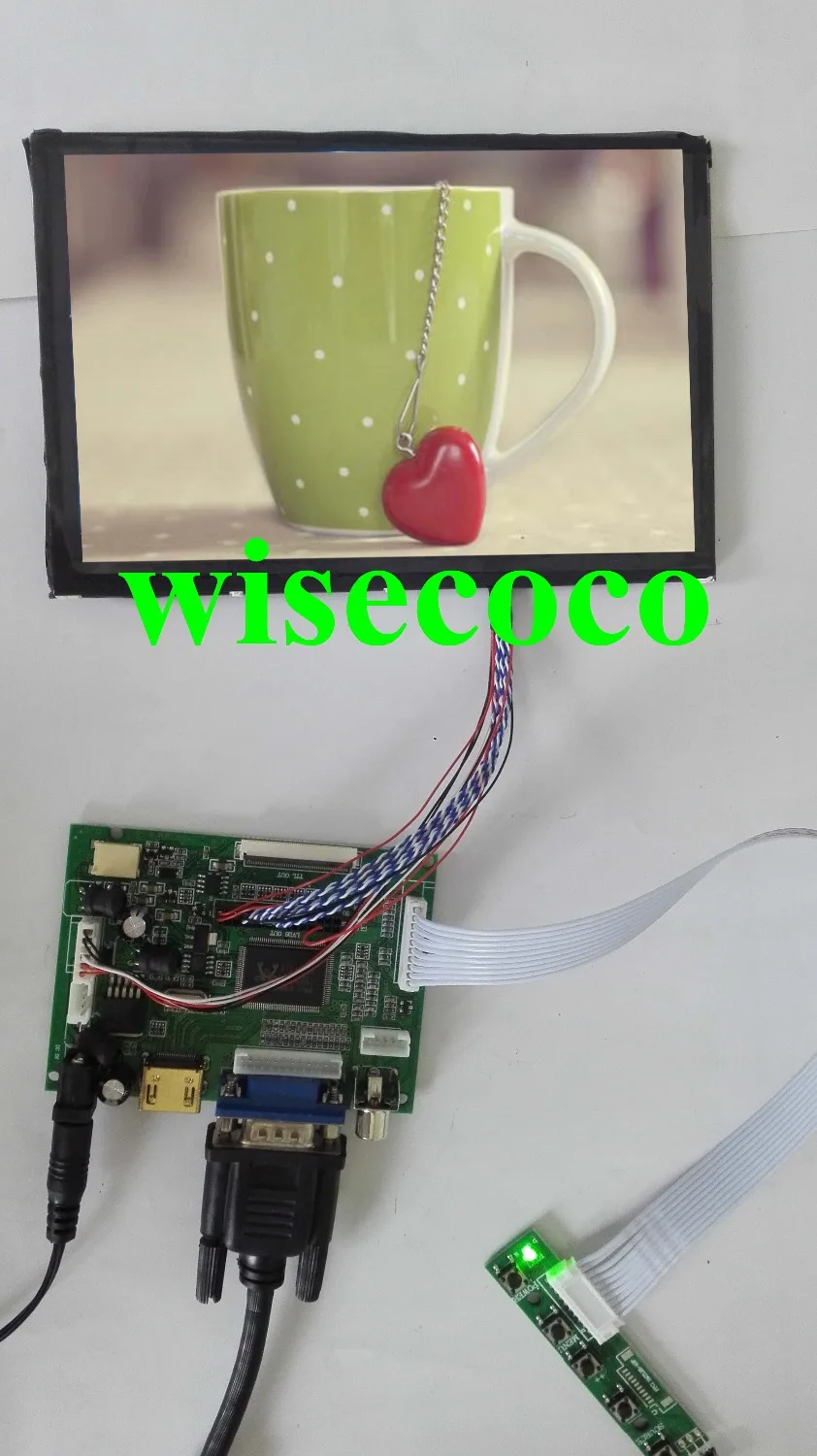 Тестирование нового для Raspberry Pi 1280*800 N070ICG-LD1 ips 7 дюймов ЖК-дисплей Экран Дисплей пульт водителя Управление доска 2AV HDMI VGA