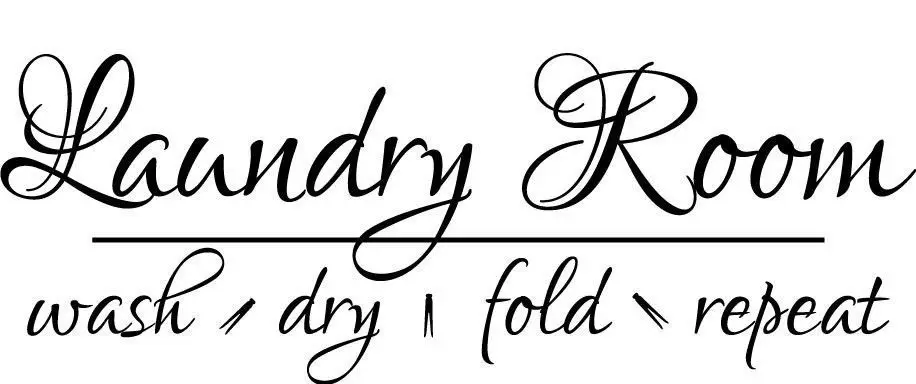 New Fashion Laundry Room Vinyl Wall Decal Laundry Letter Wash Dry Fold