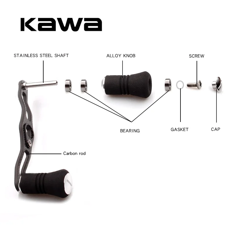 RUKE новая Рыболовная катушка ручка EK углеродное волокно для Shimano Daiwa Abu Eva ручка отверстие размер 7*4/8*5 мм длина 100 мм Высокое качество